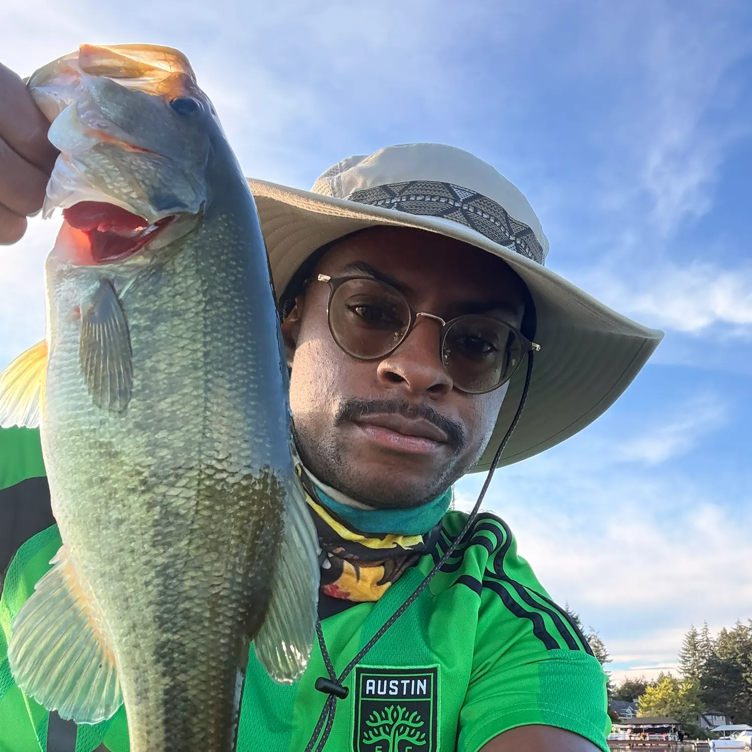 Largemouth bass caught on Fishbrain