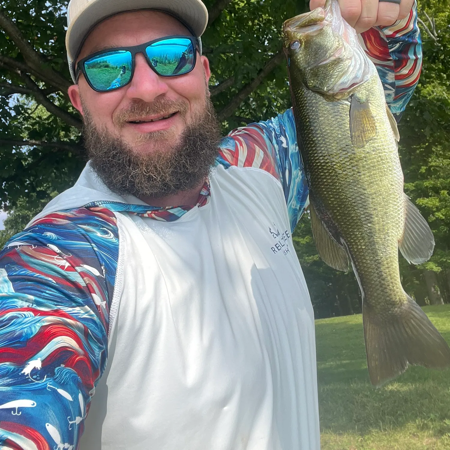 Largemouth bass caught on Fishbrain