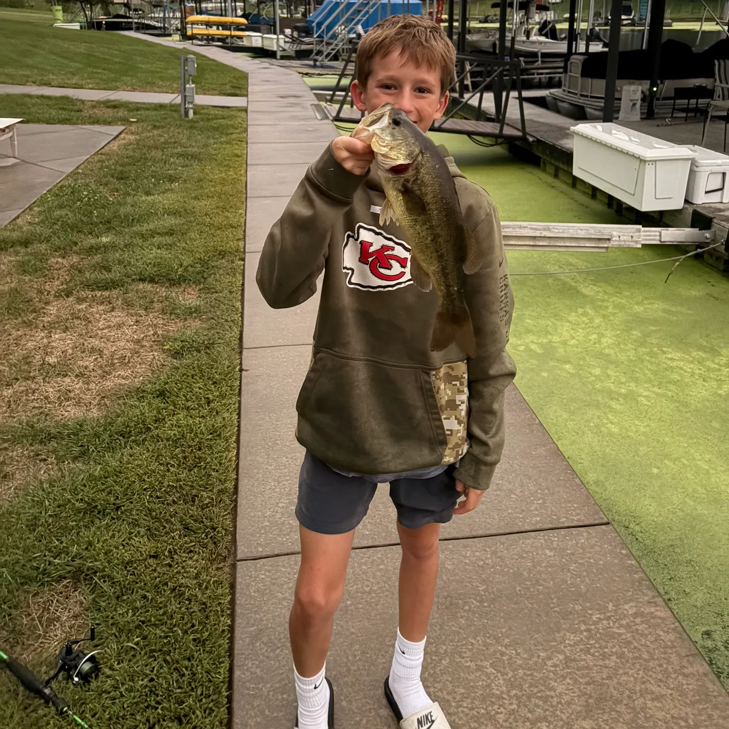 Largemouth bass caught on Fishbrain