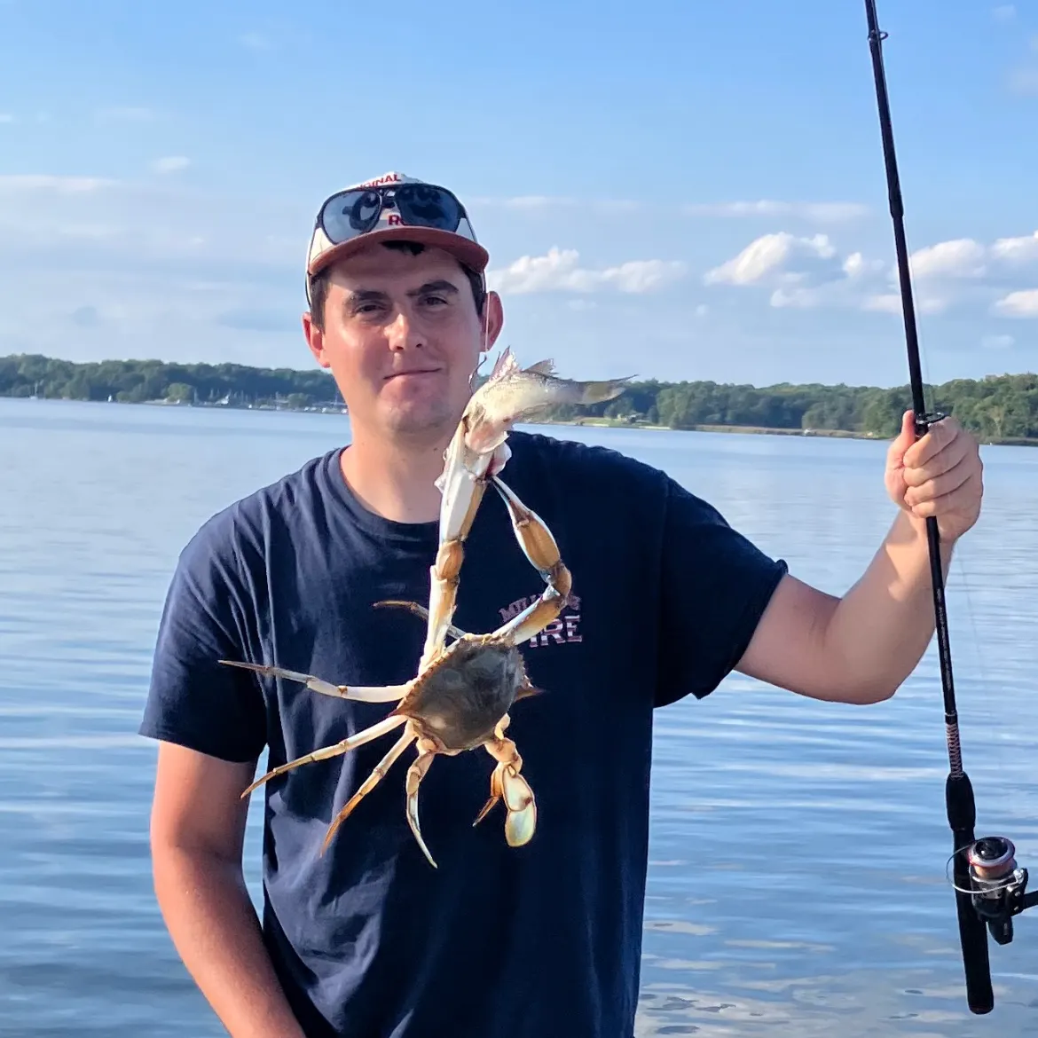 Blue crab caught on Fishbrain