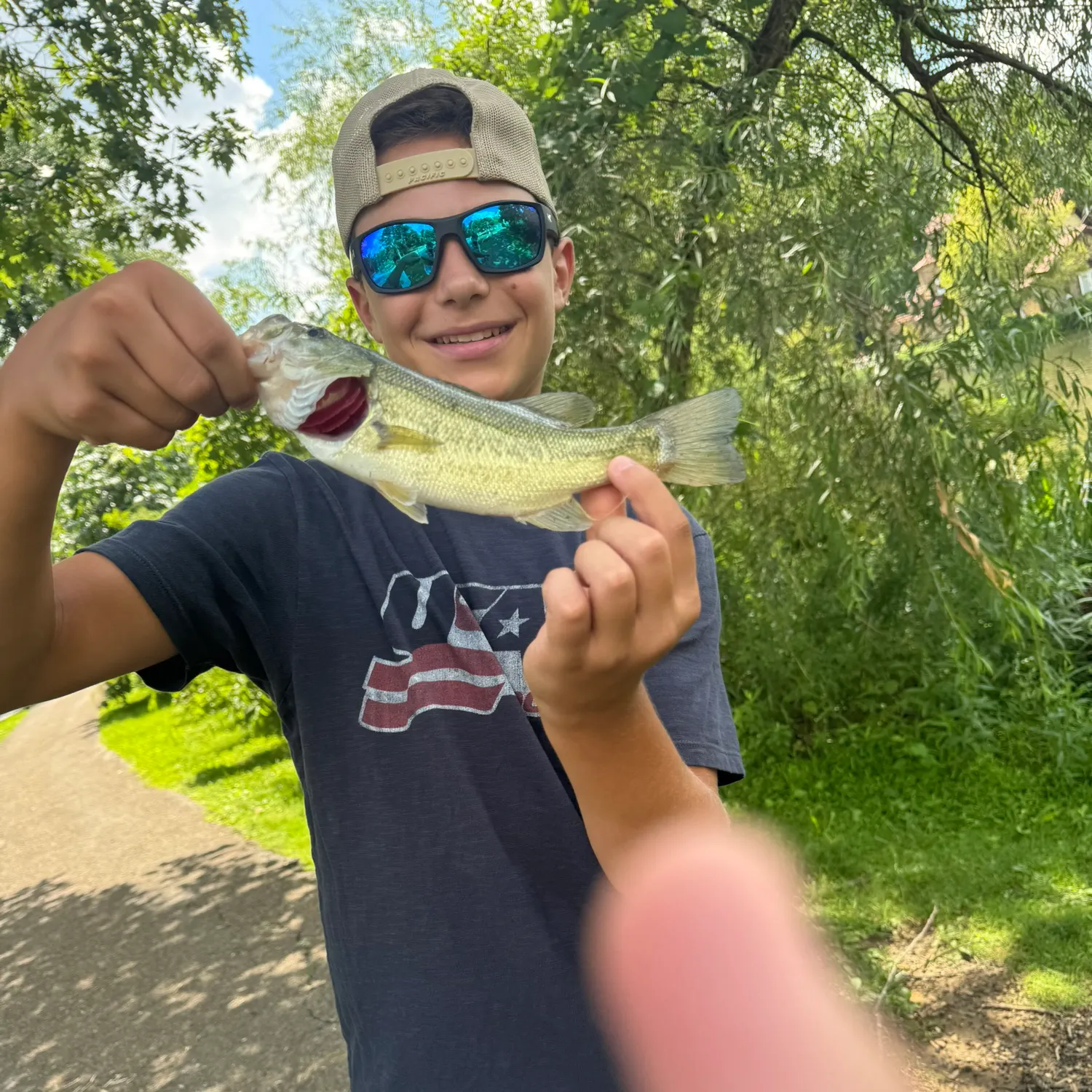Largemouth bass caught on Fishbrain