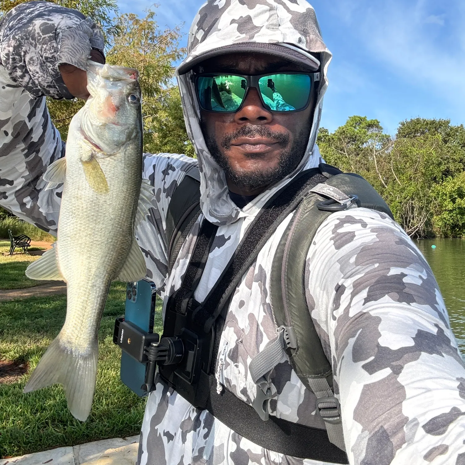 Largemouth bass caught on Fishbrain