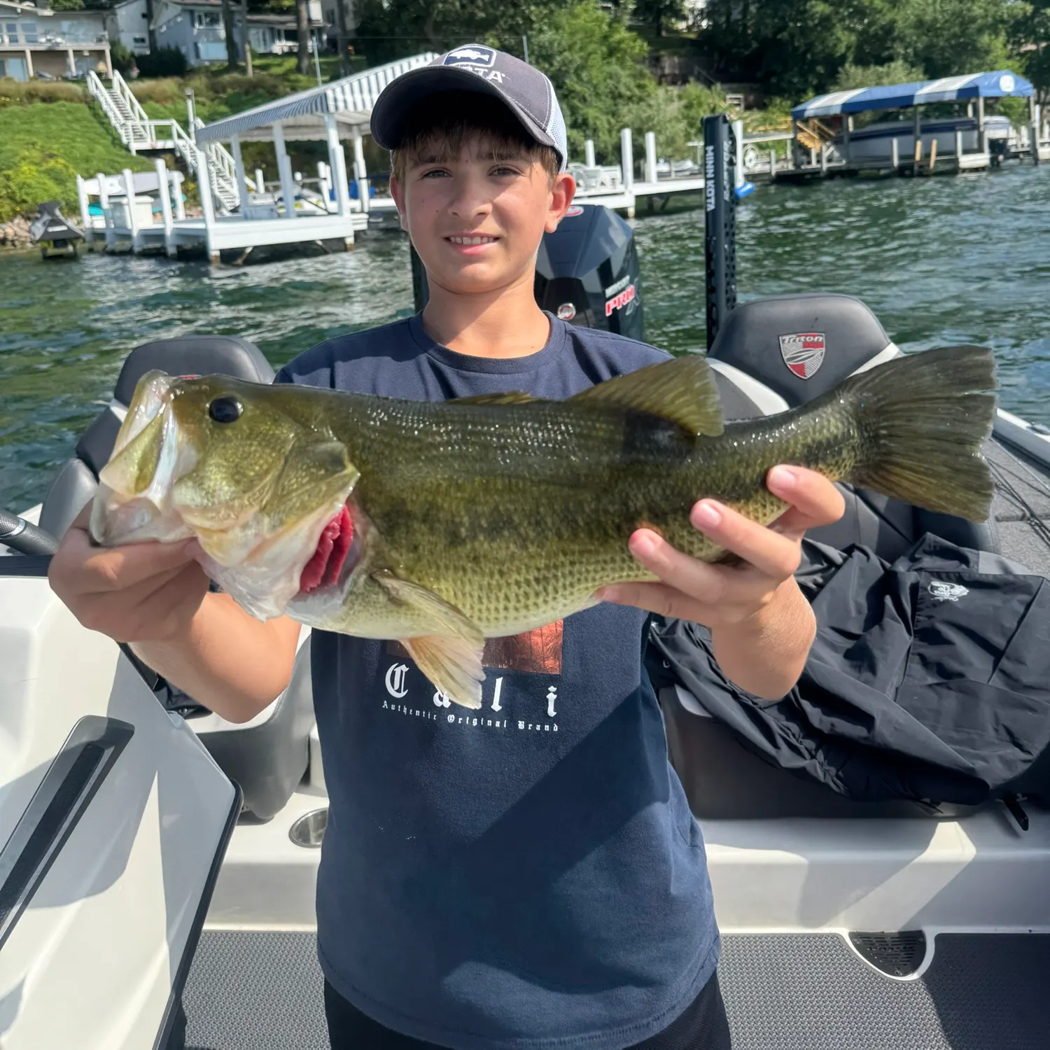 Largemouth bass caught on Fishbrain