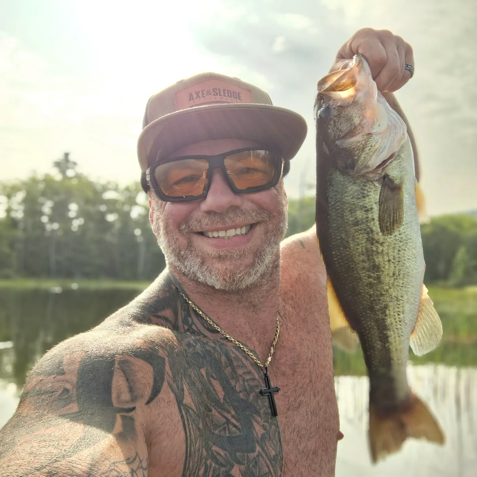 Largemouth bass caught on Fishbrain