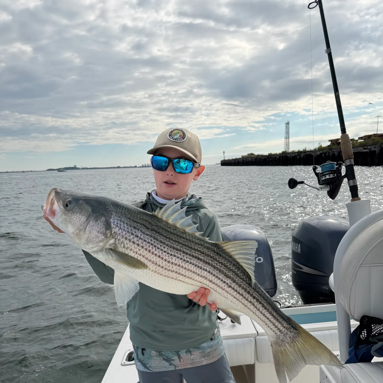Striped bass caught on Fishbrain