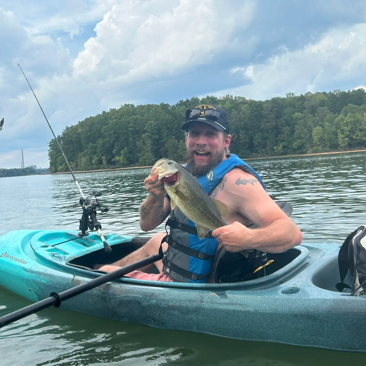 Largemouth bass caught on Fishbrain