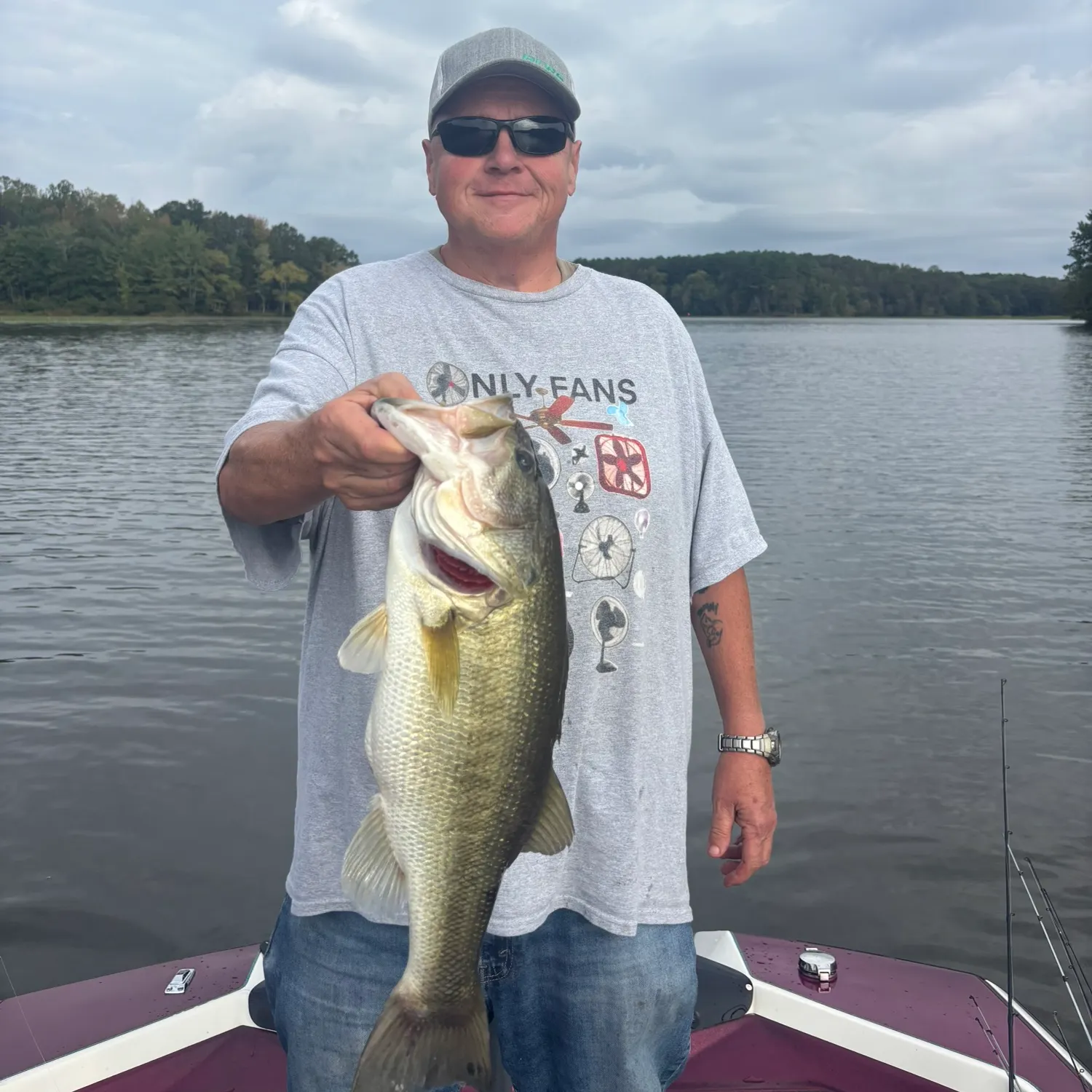 Largemouth bass caught on Fishbrain
