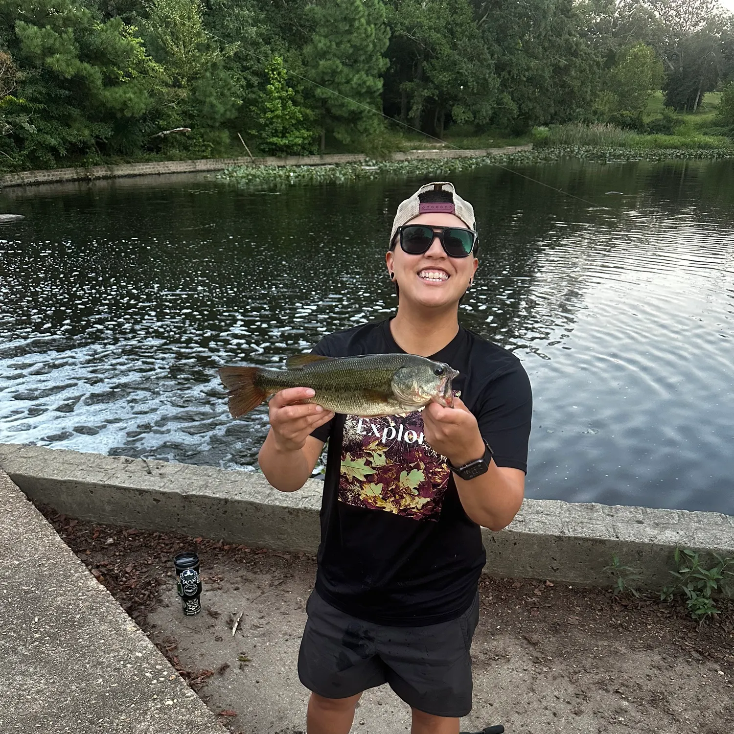 Largemouth bass caught on Fishbrain