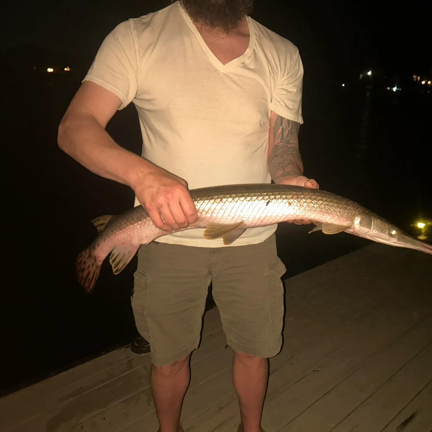Longnose gar caught on Fishbrain