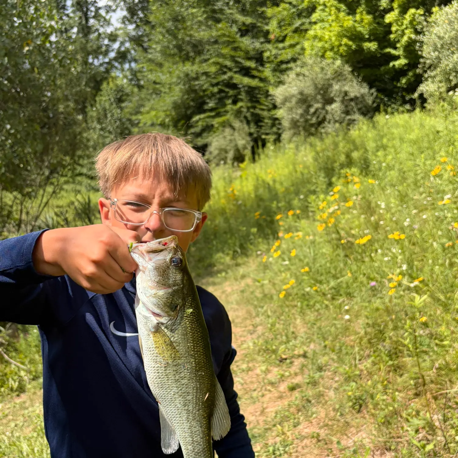 Largemouth bass caught on Fishbrain