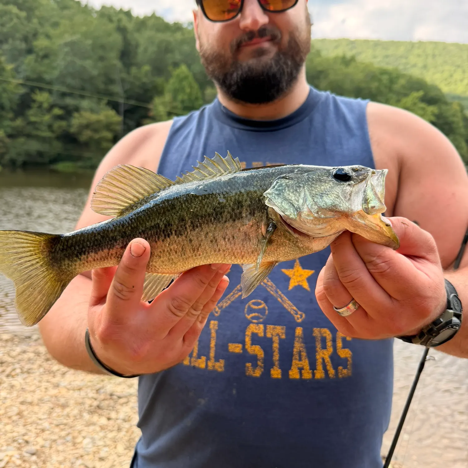 Largemouth bass caught on Fishbrain