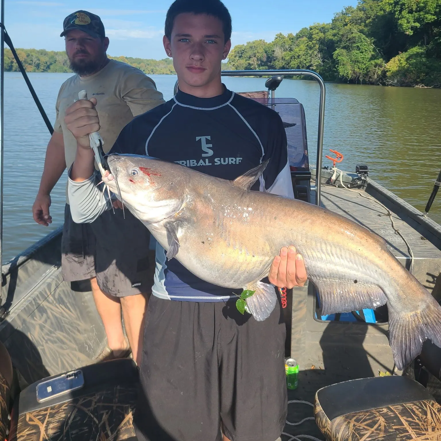 Blue catfish caught on Fishbrain
