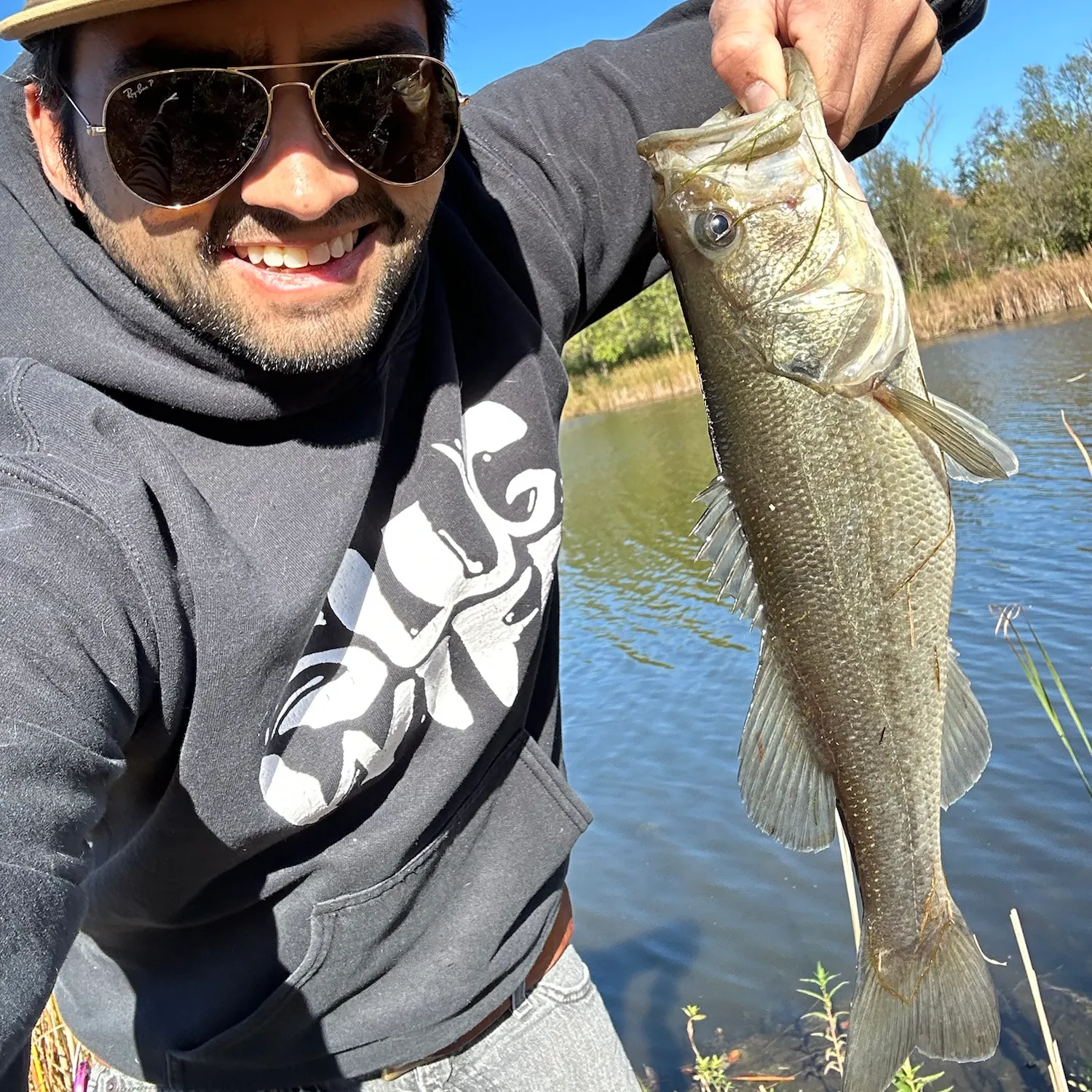 Largemouth bass caught on Fishbrain
