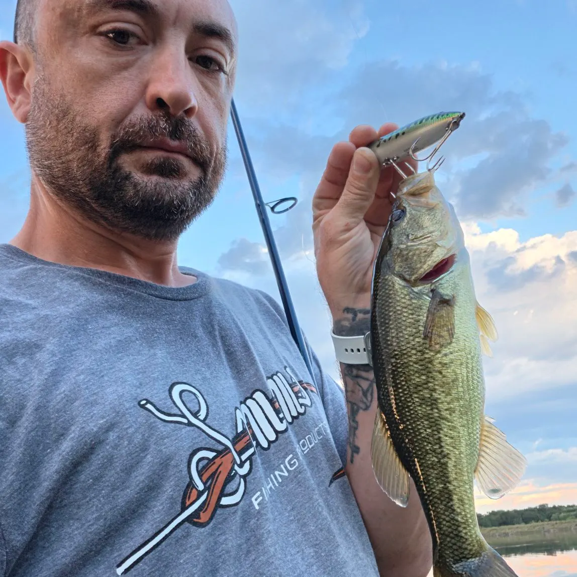 Largemouth bass caught on Fishbrain