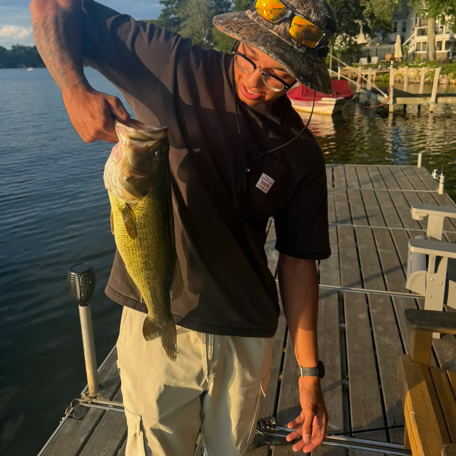 Largemouth bass caught on Fishbrain
