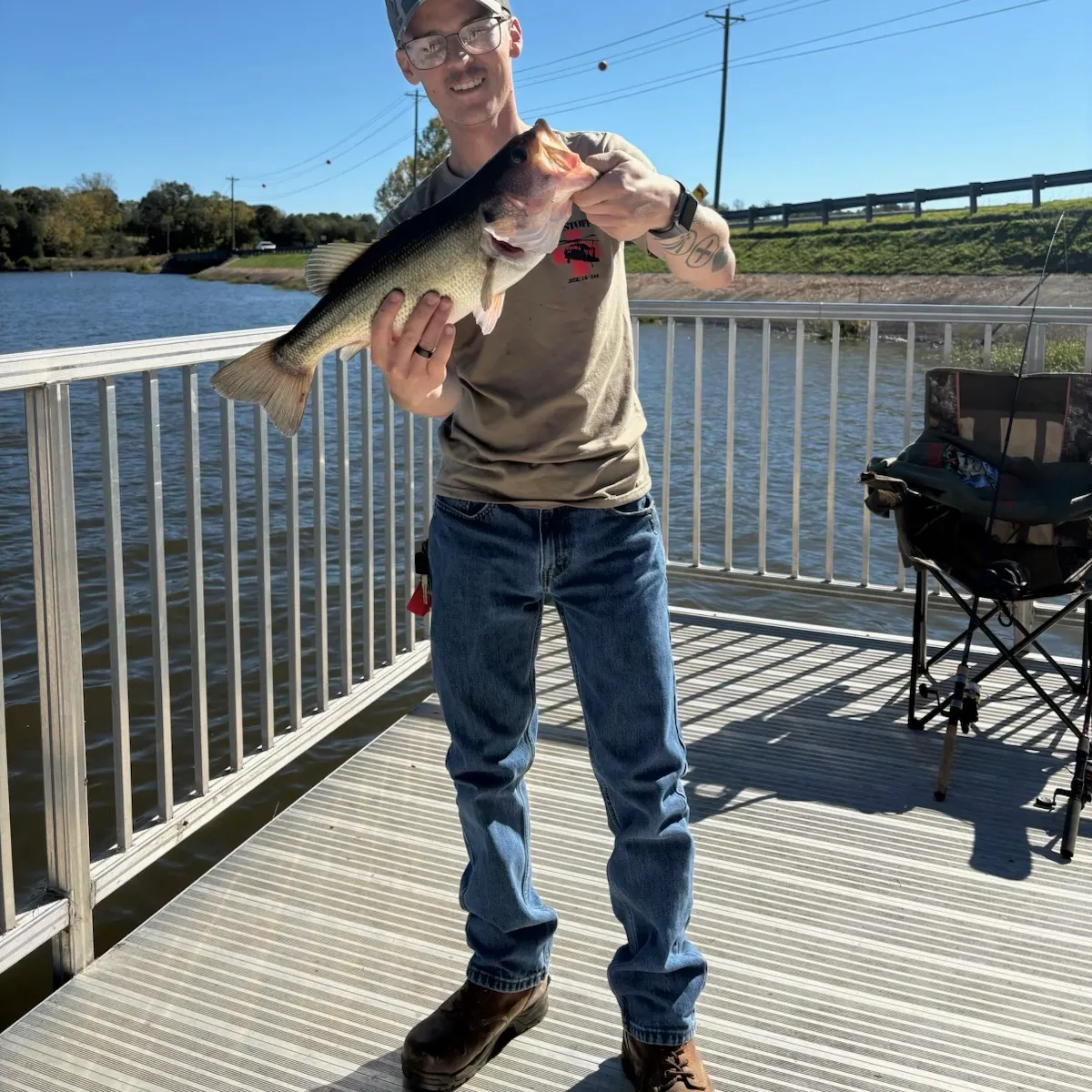 Largemouth bass caught on Fishbrain