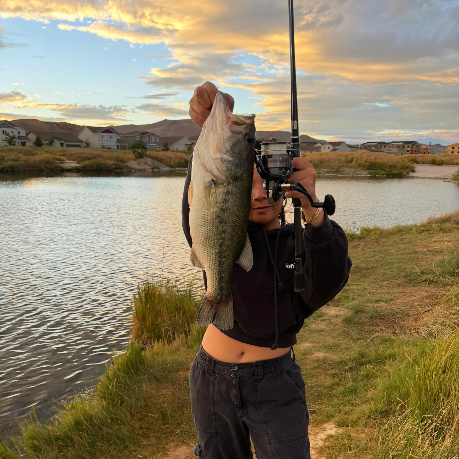Largemouth bass caught on Fishbrain