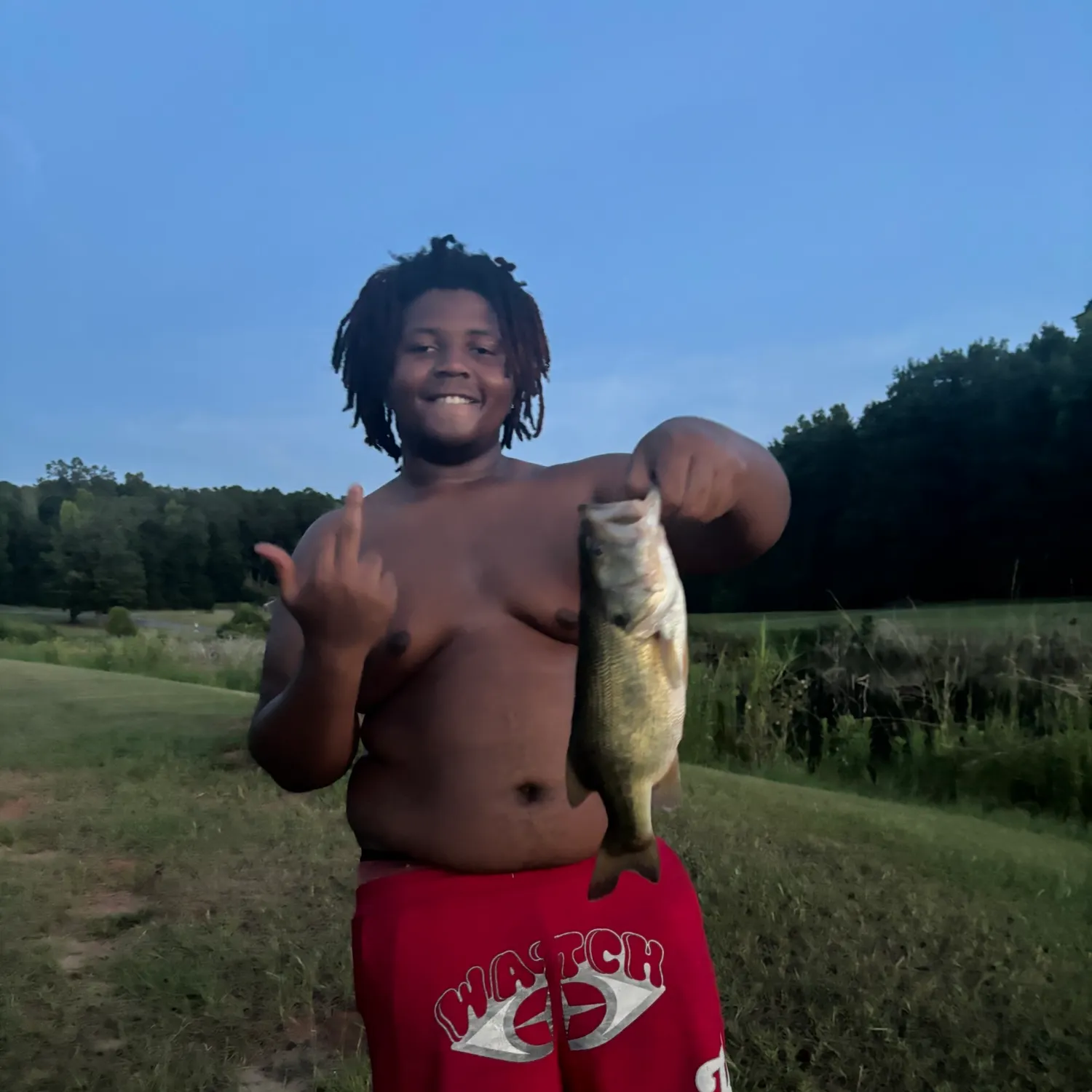 Largemouth bass caught on Fishbrain