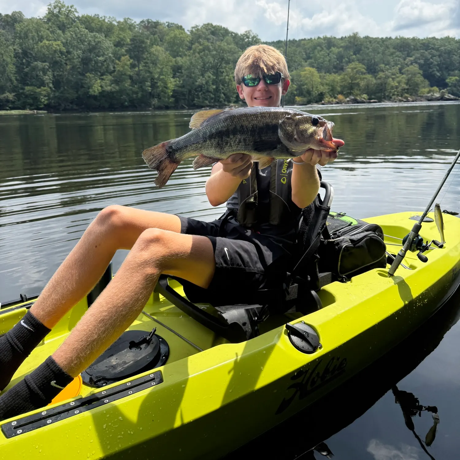 Largemouth bass caught on Fishbrain