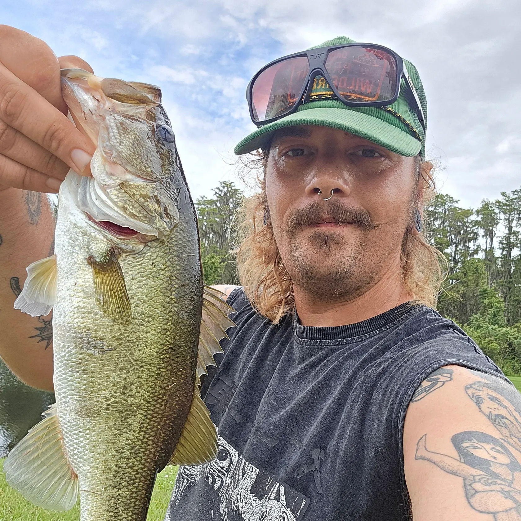 Largemouth bass caught on Fishbrain