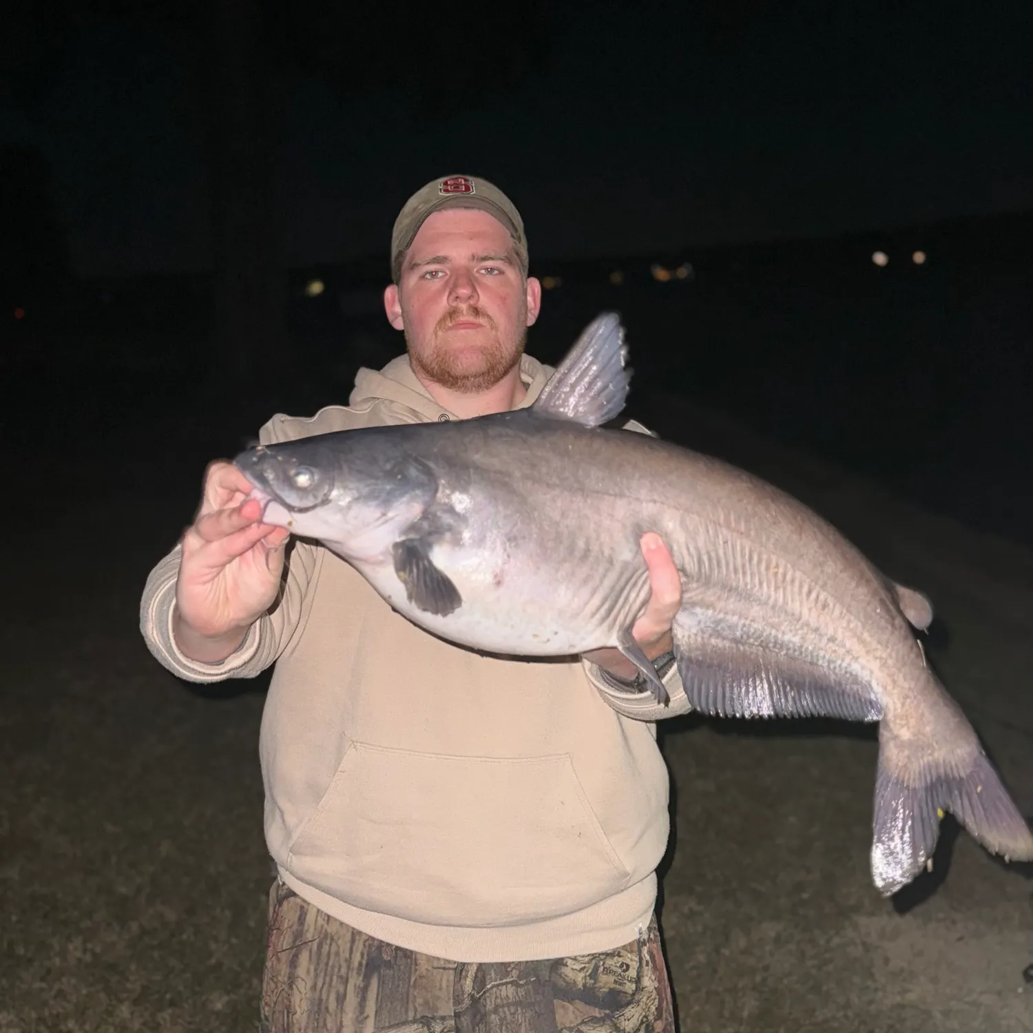 Blue catfish caught on Fishbrain