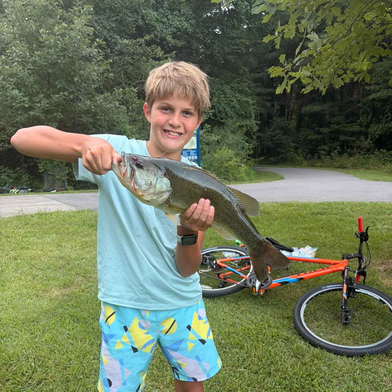 Largemouth bass caught on Fishbrain