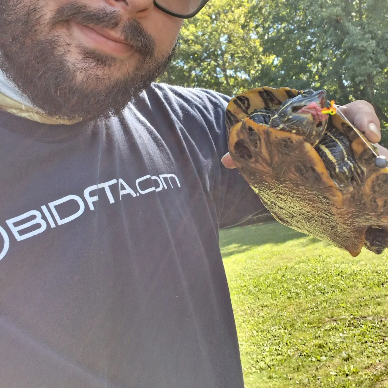 Pond slider turtle caught on Fishbrain
