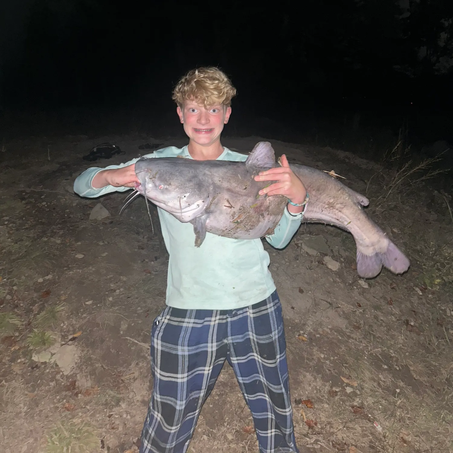 Blue catfish caught on Fishbrain