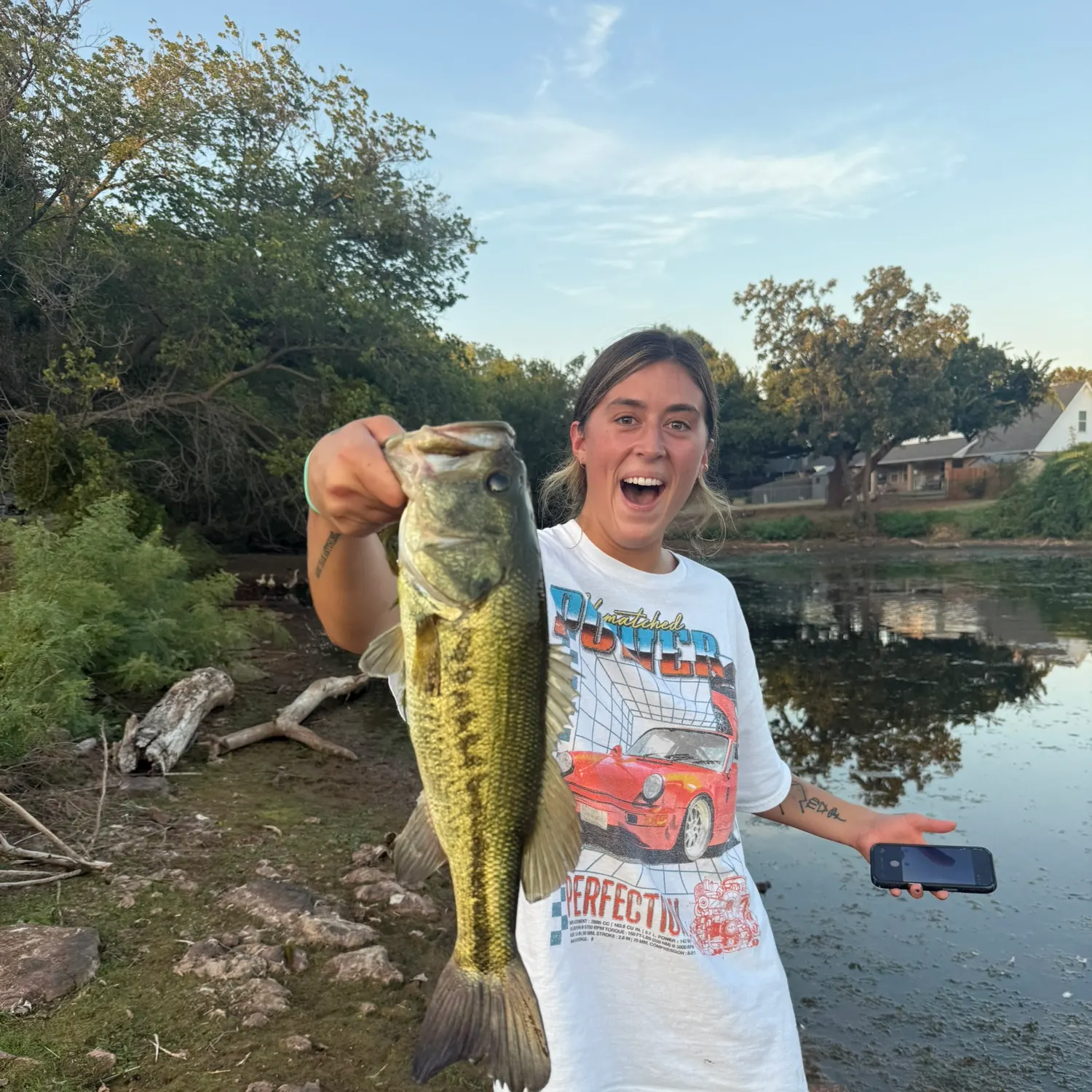 Largemouth bass caught on Fishbrain