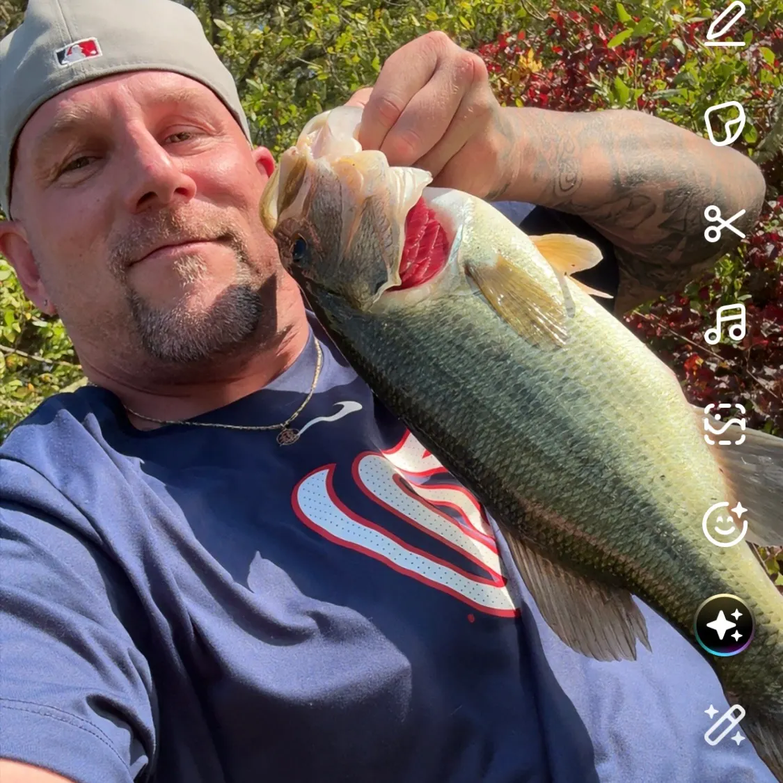 Largemouth bass caught on Fishbrain