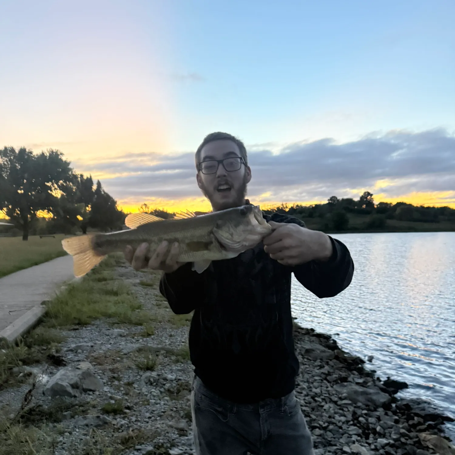 Largemouth bass caught on Fishbrain