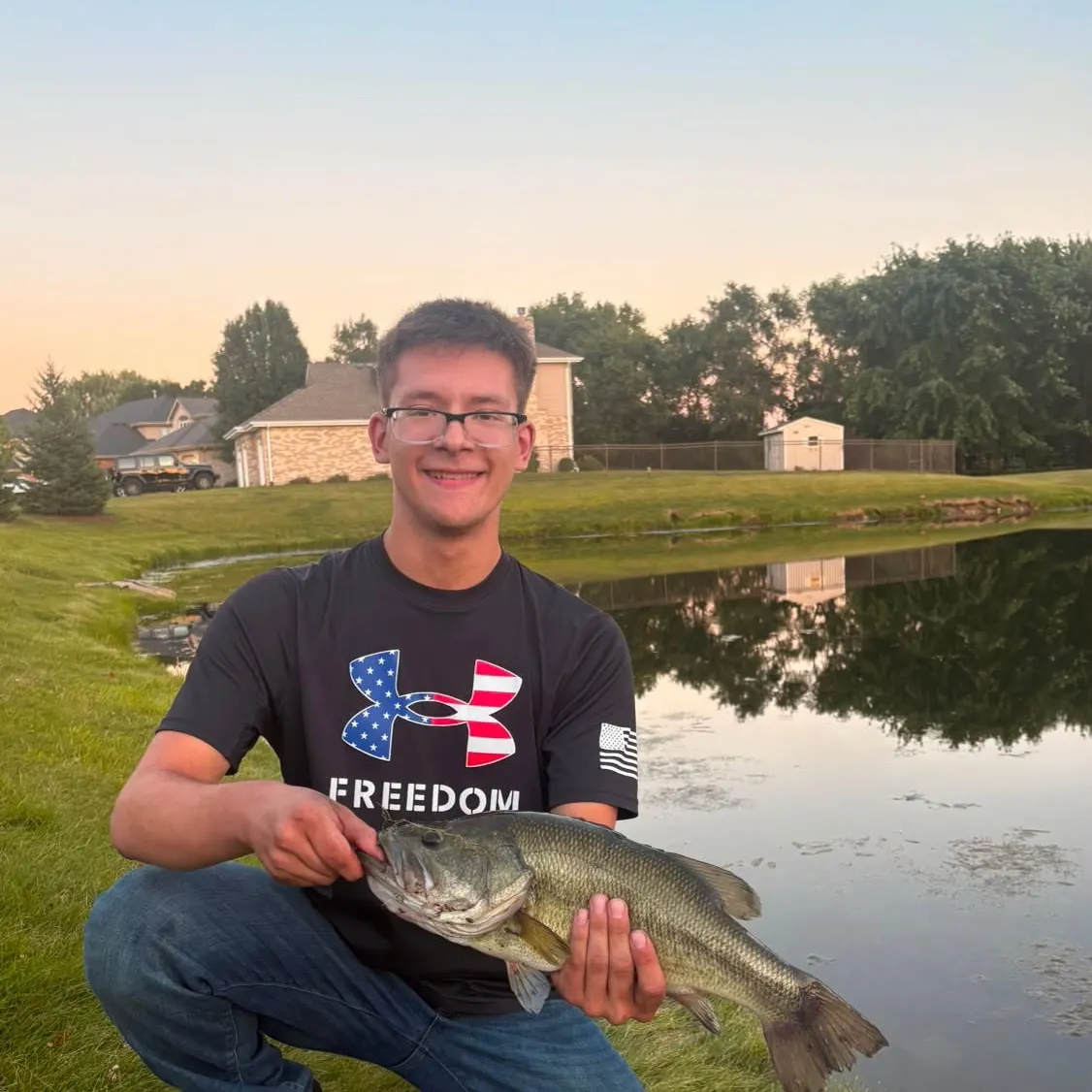 Largemouth bass caught on Fishbrain
