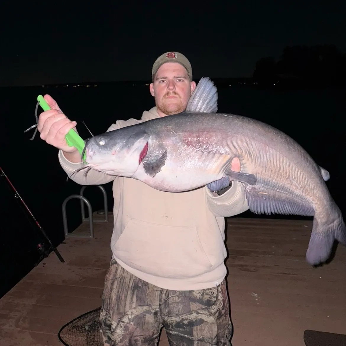 Blue catfish caught on Fishbrain