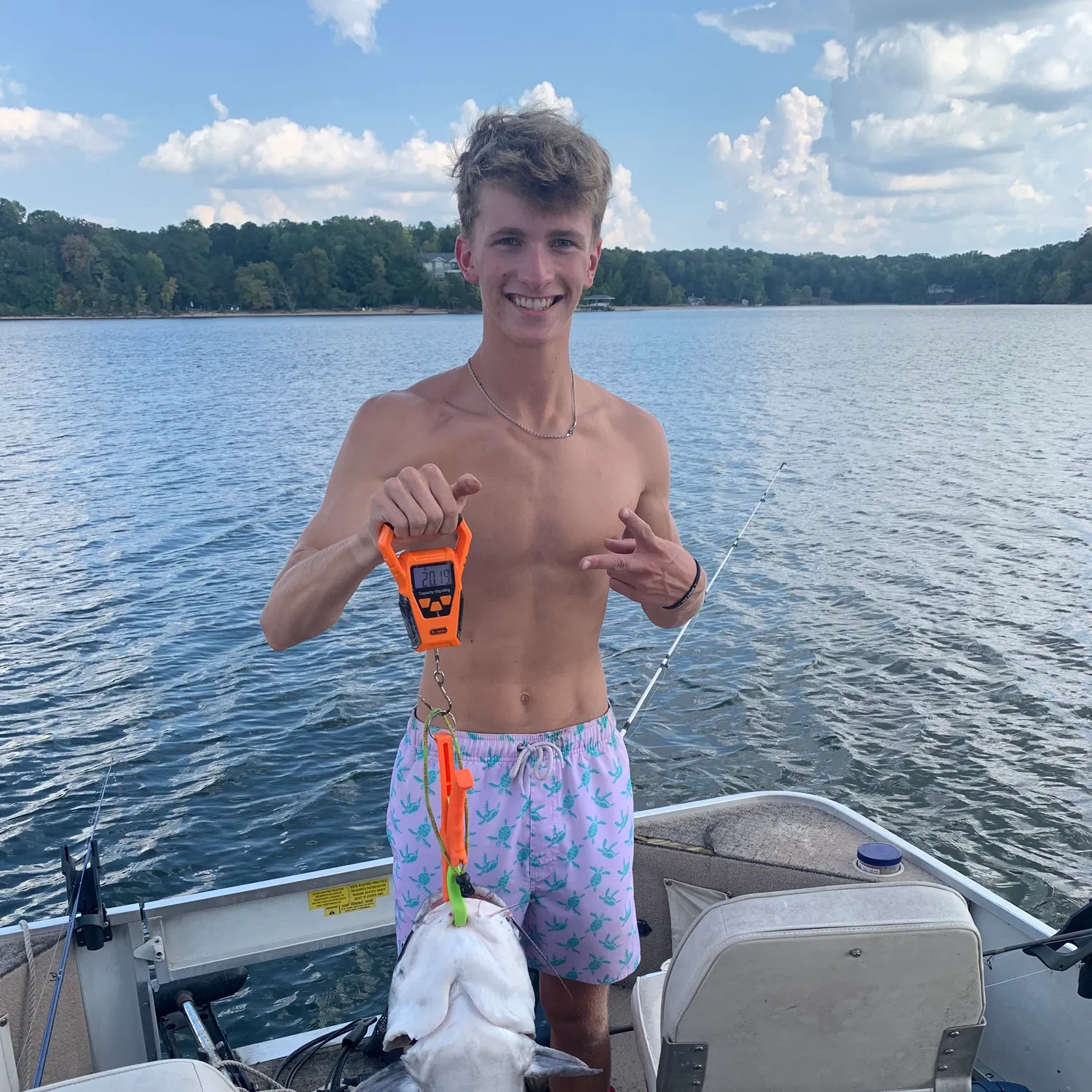 Blue catfish caught on Fishbrain