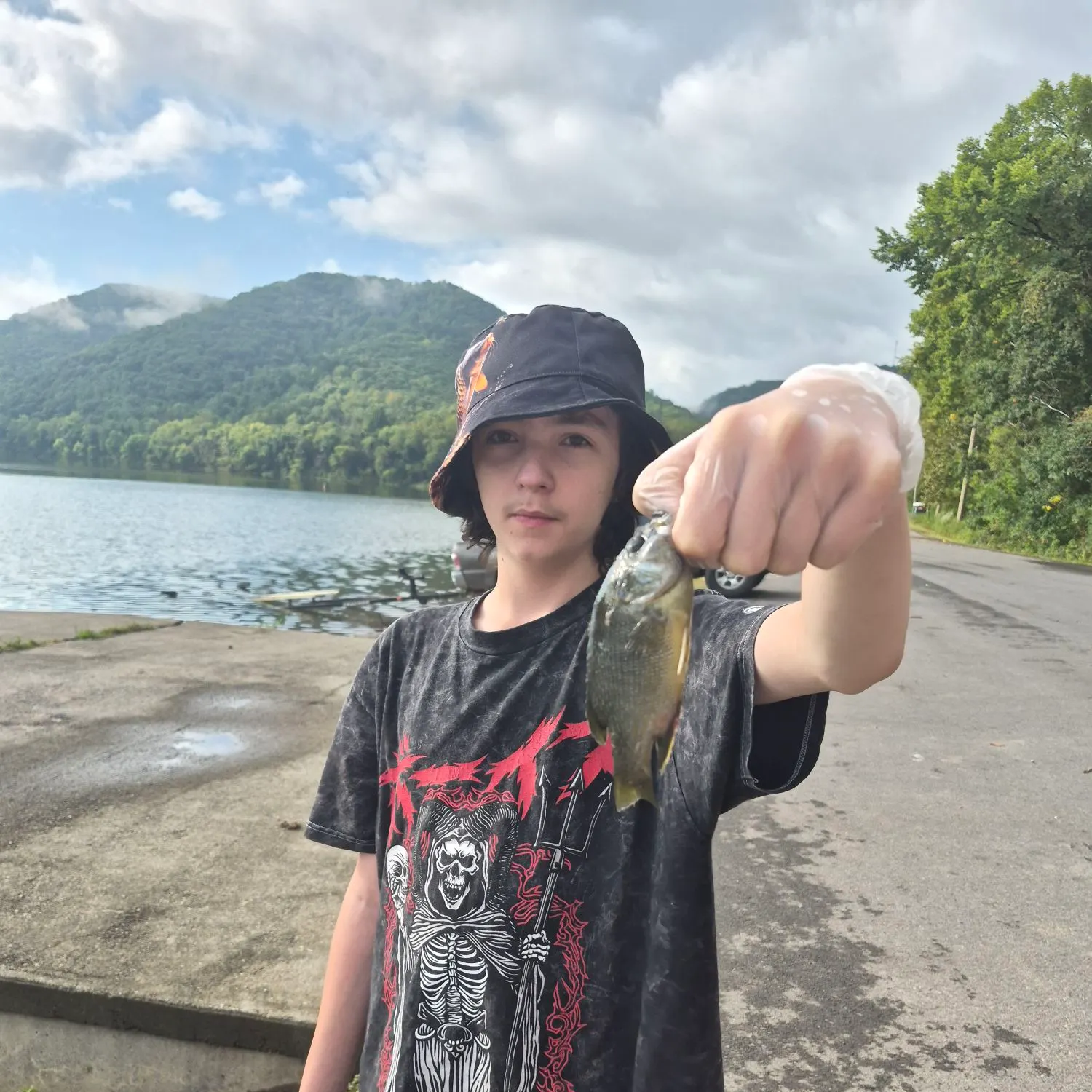 Green sunfish caught on Fishbrain