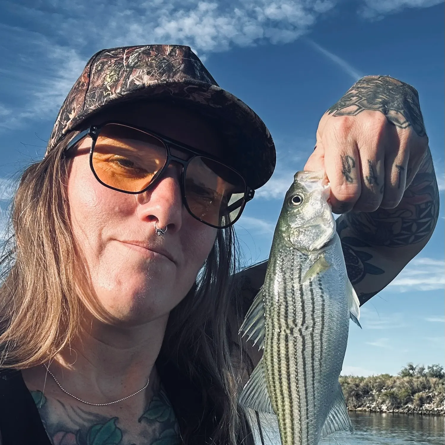Striped bass caught on Fishbrain