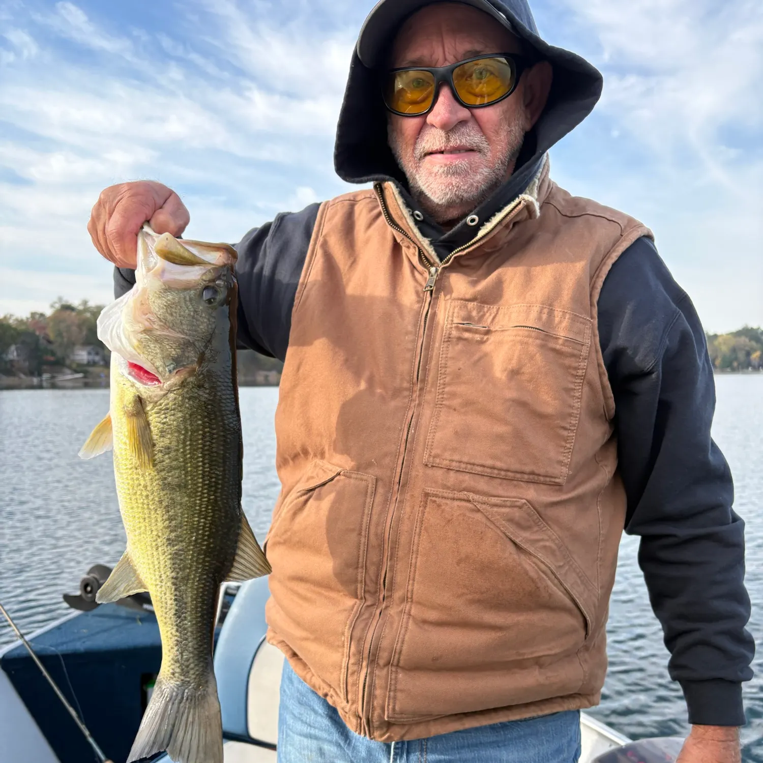 Largemouth bass caught on Fishbrain