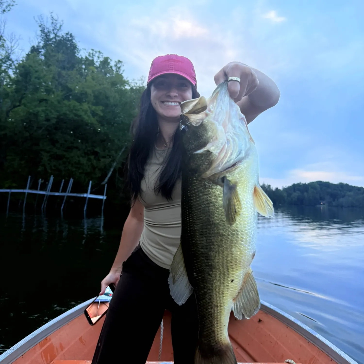 Largemouth bass caught on Fishbrain