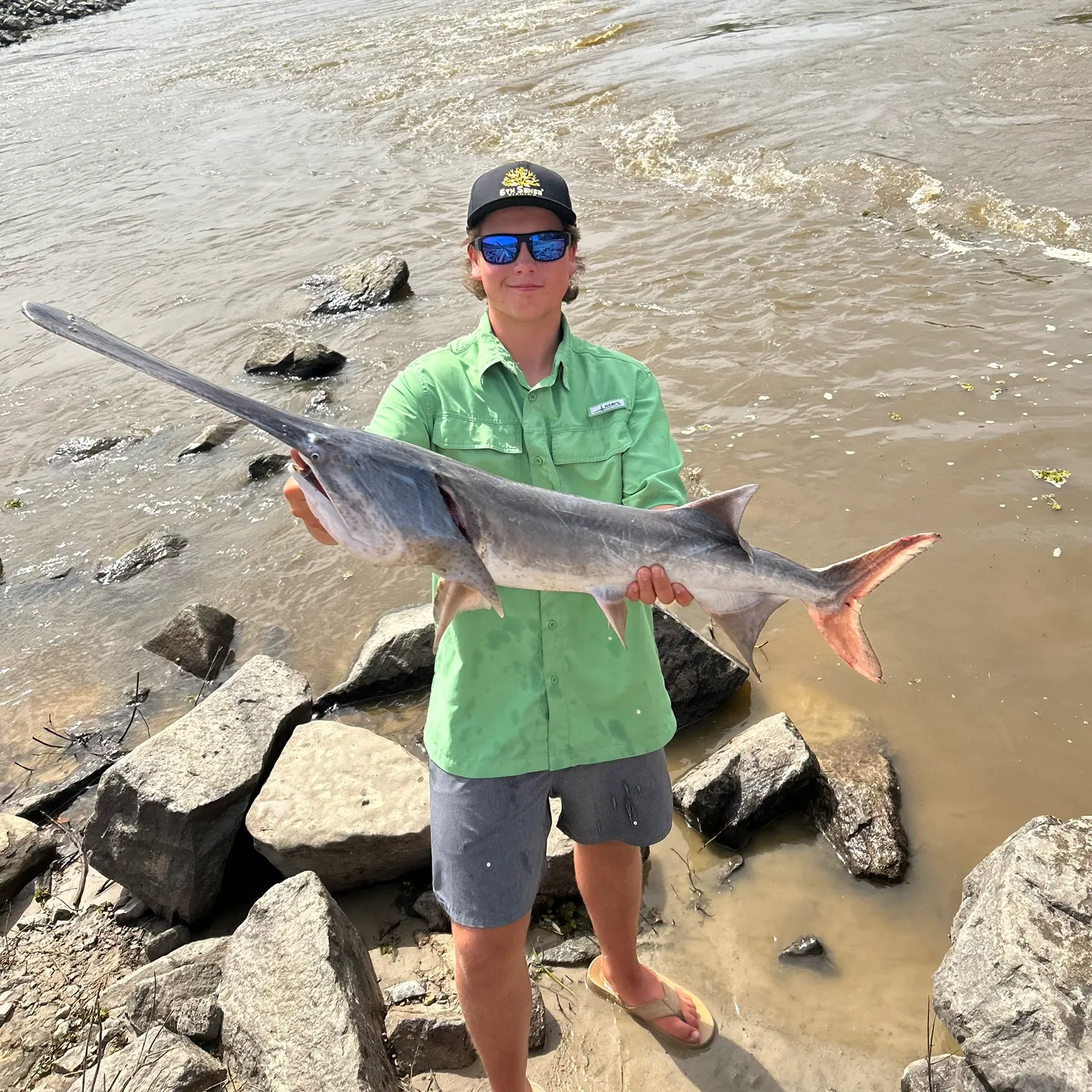 The most recent Paddlefish catches on Fishbrain