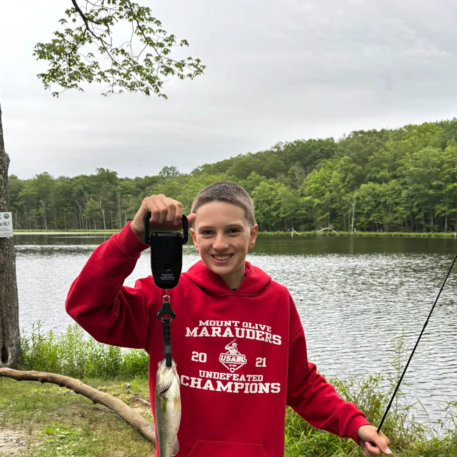 Largemouth bass caught on Fishbrain