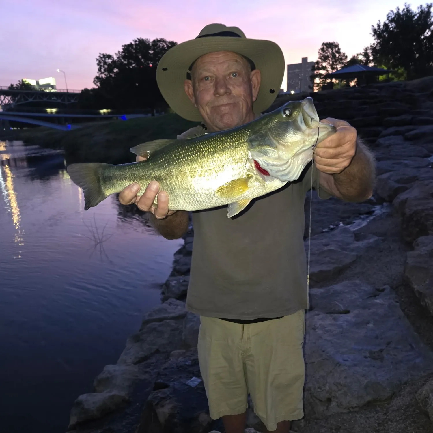 Largemouth bass caught on Fishbrain
