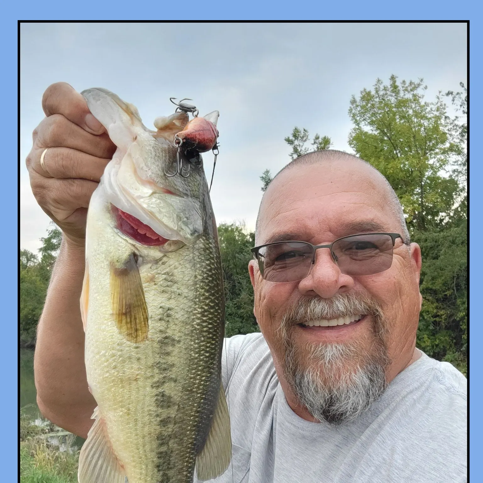 Largemouth bass caught on Fishbrain