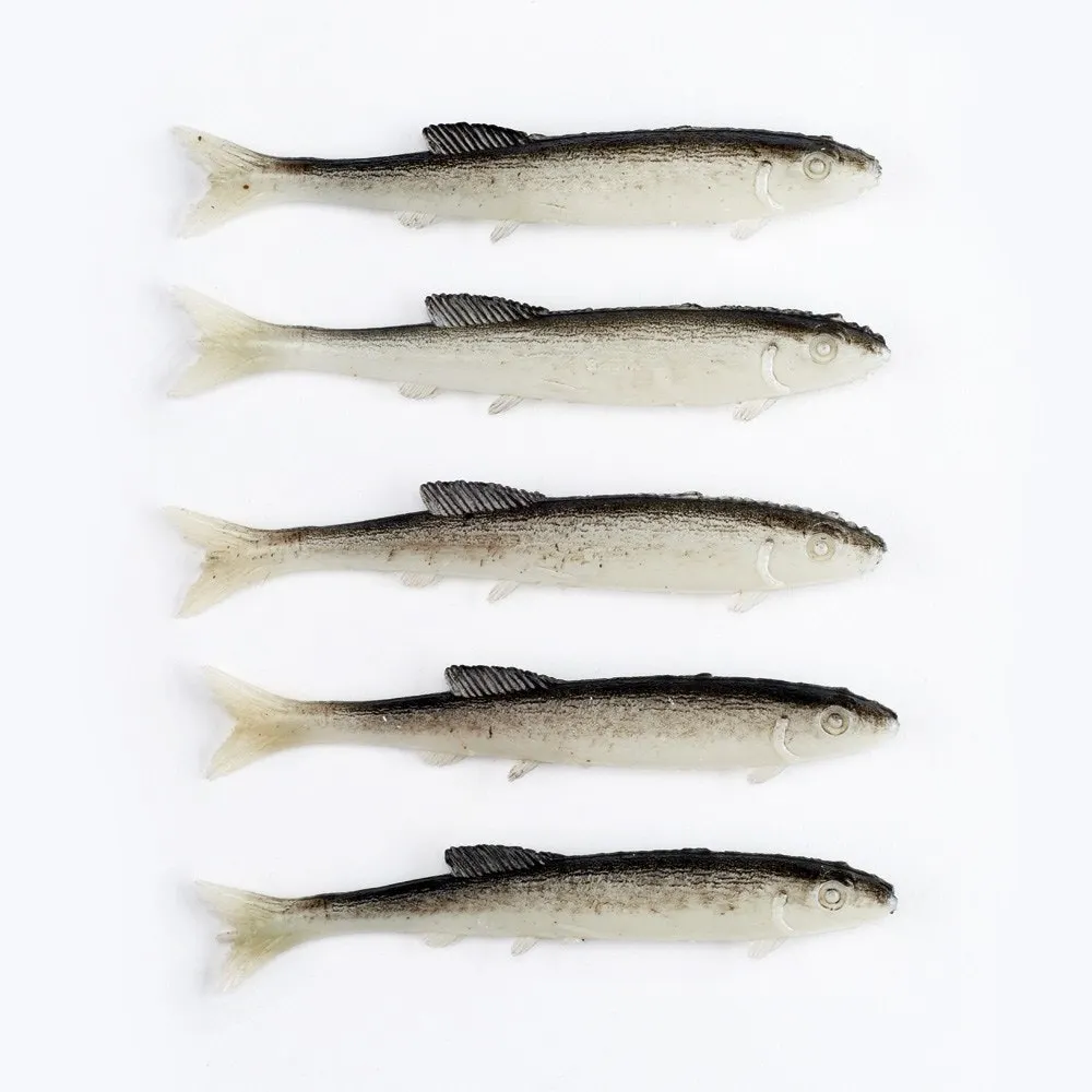 Sardines with Attractant (Hookless) 4" Pack of 5 -  Great for Muskies and Northern Pike
