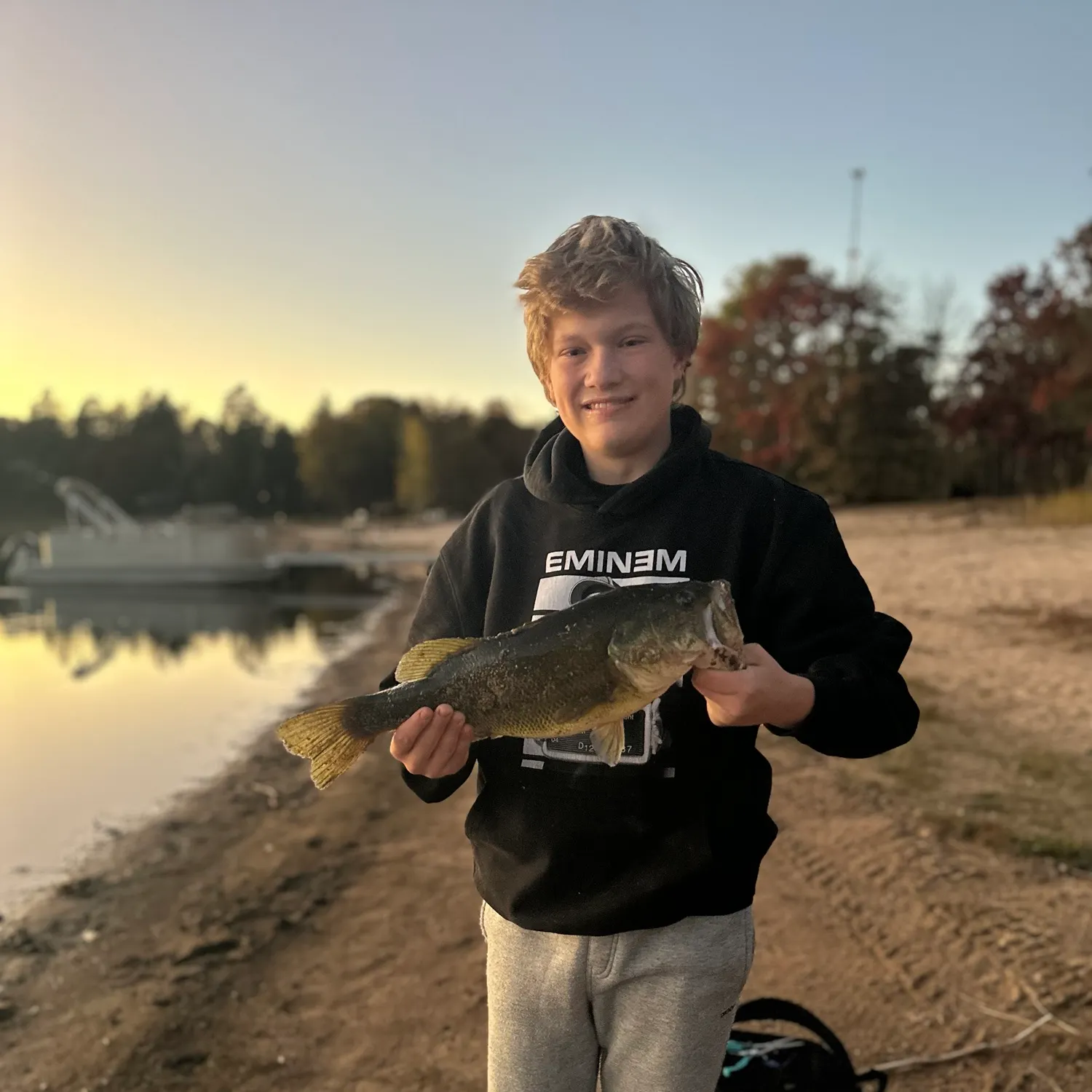 Largemouth bass caught on Fishbrain