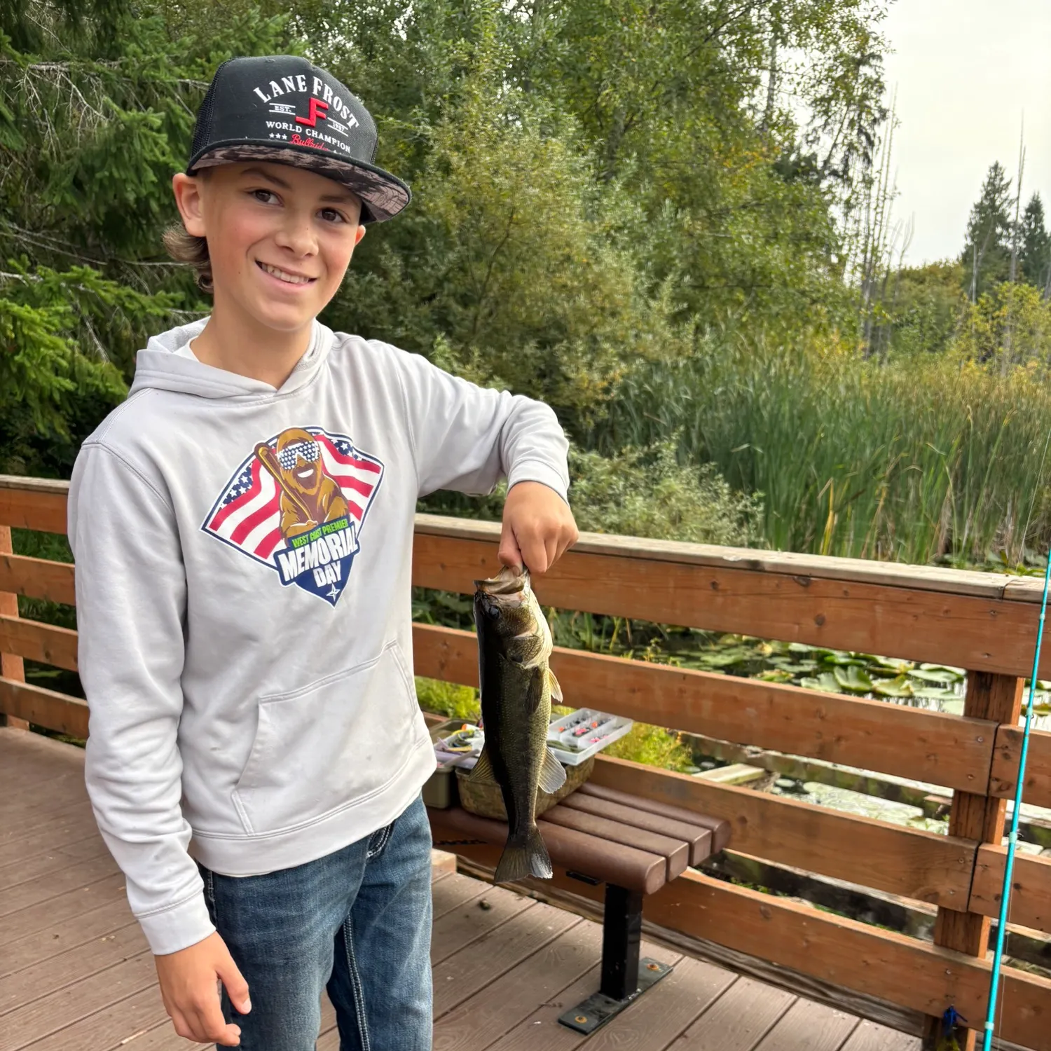 Largemouth bass caught on Fishbrain
