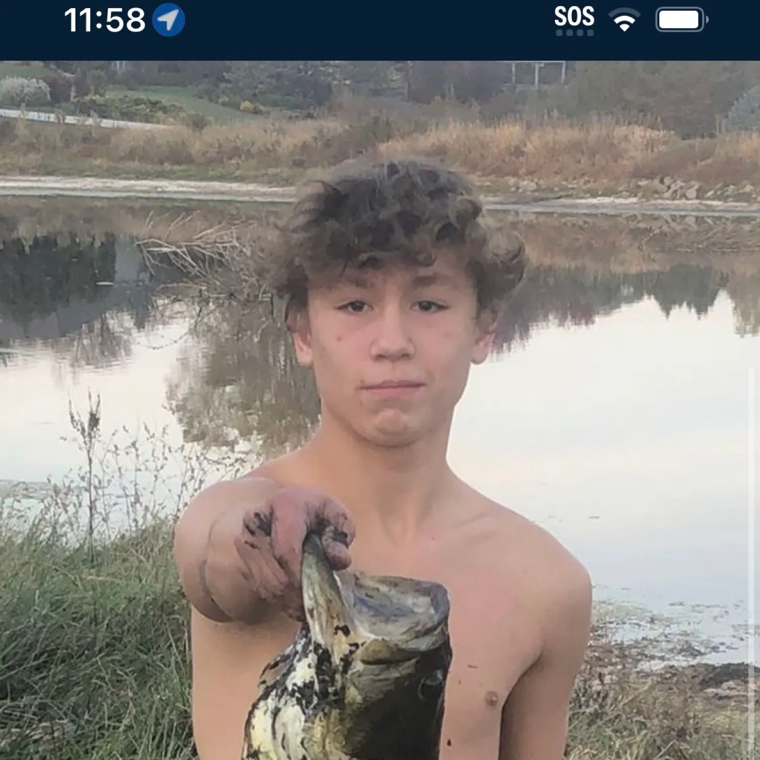 Largemouth bass caught on Fishbrain