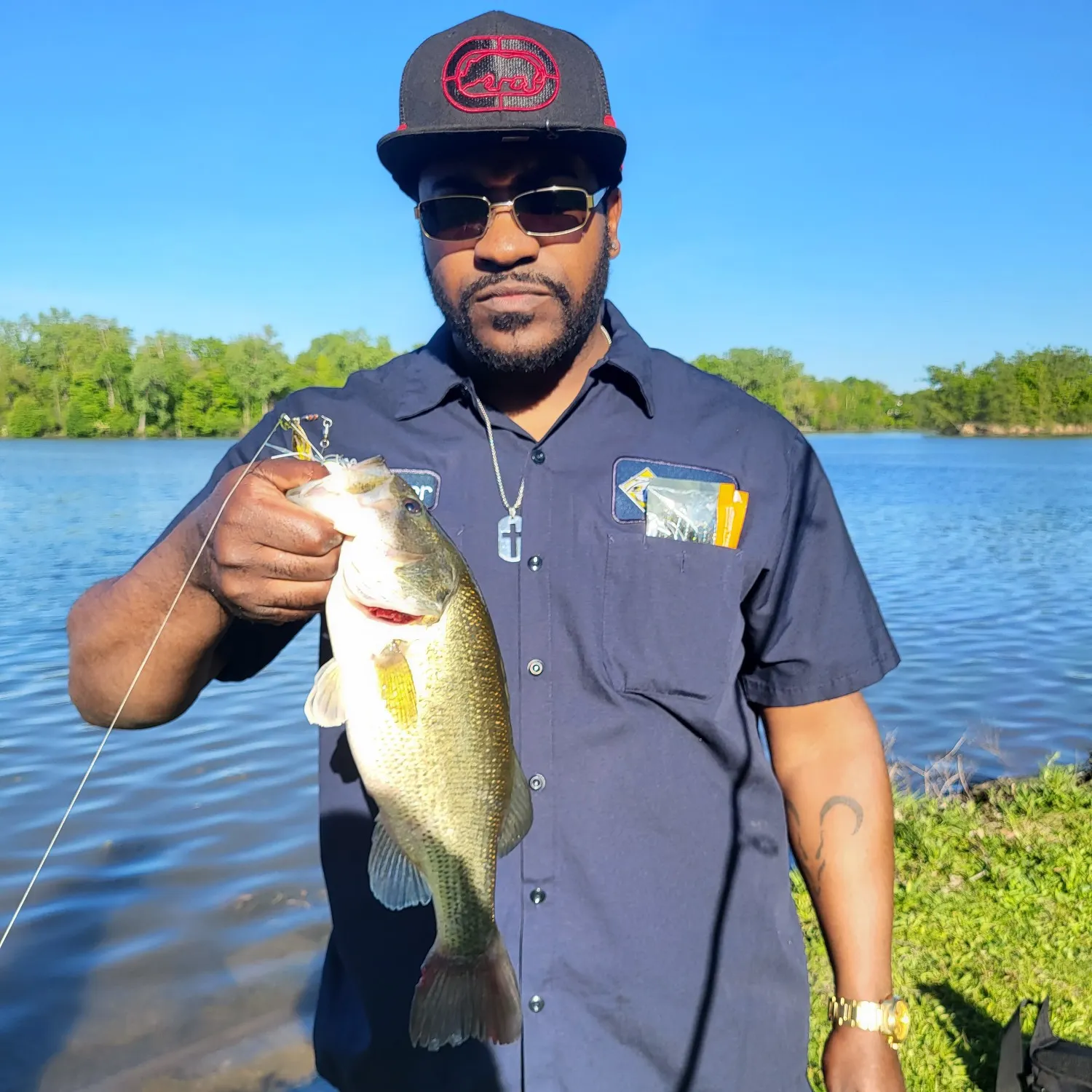 Largemouth bass caught on Fishbrain