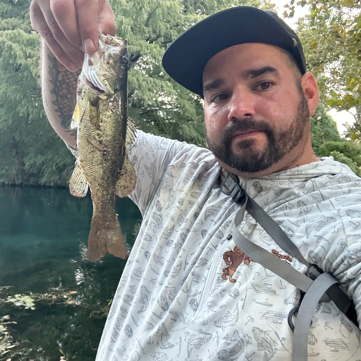 Largemouth bass caught on Fishbrain