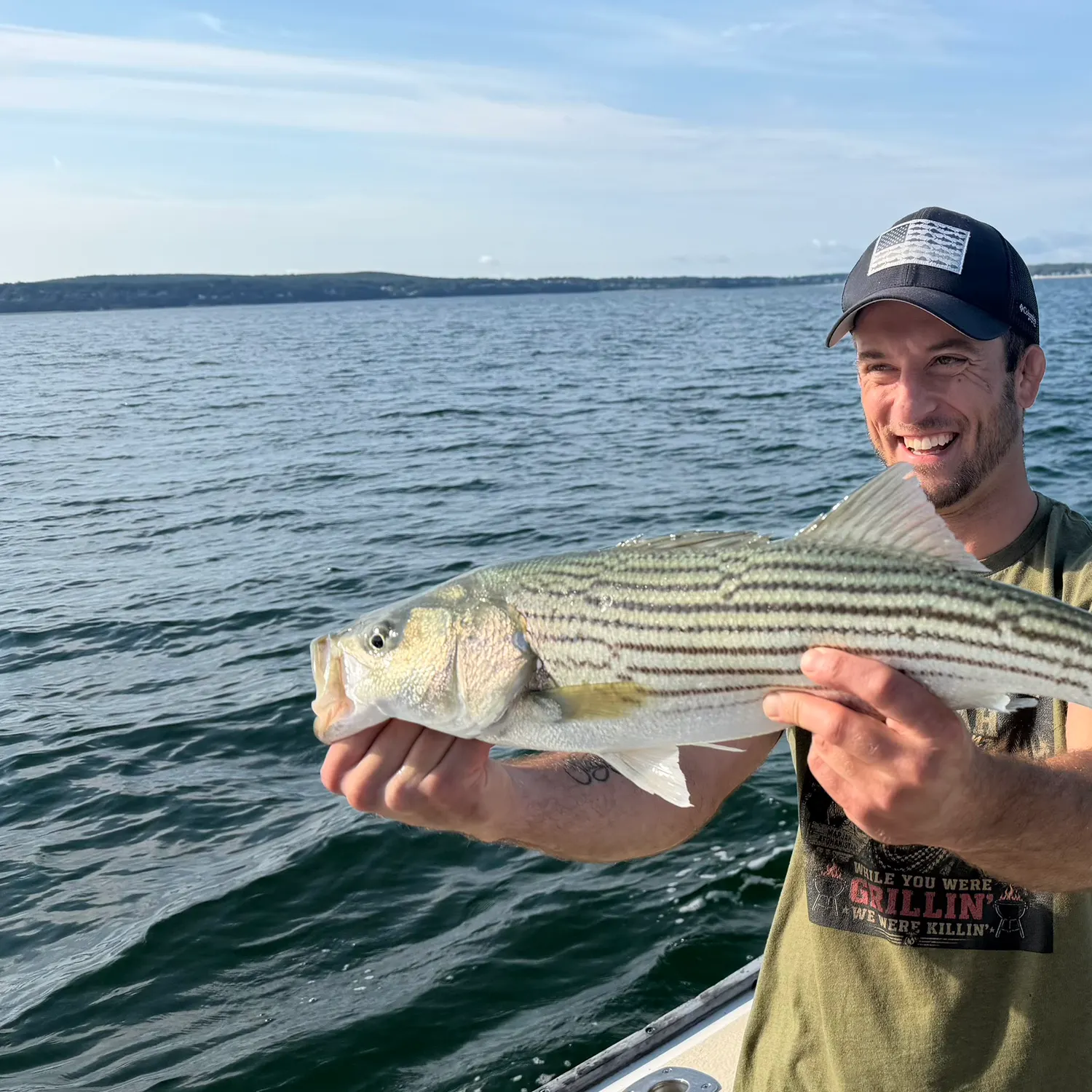 Striped bass caught on Fishbrain