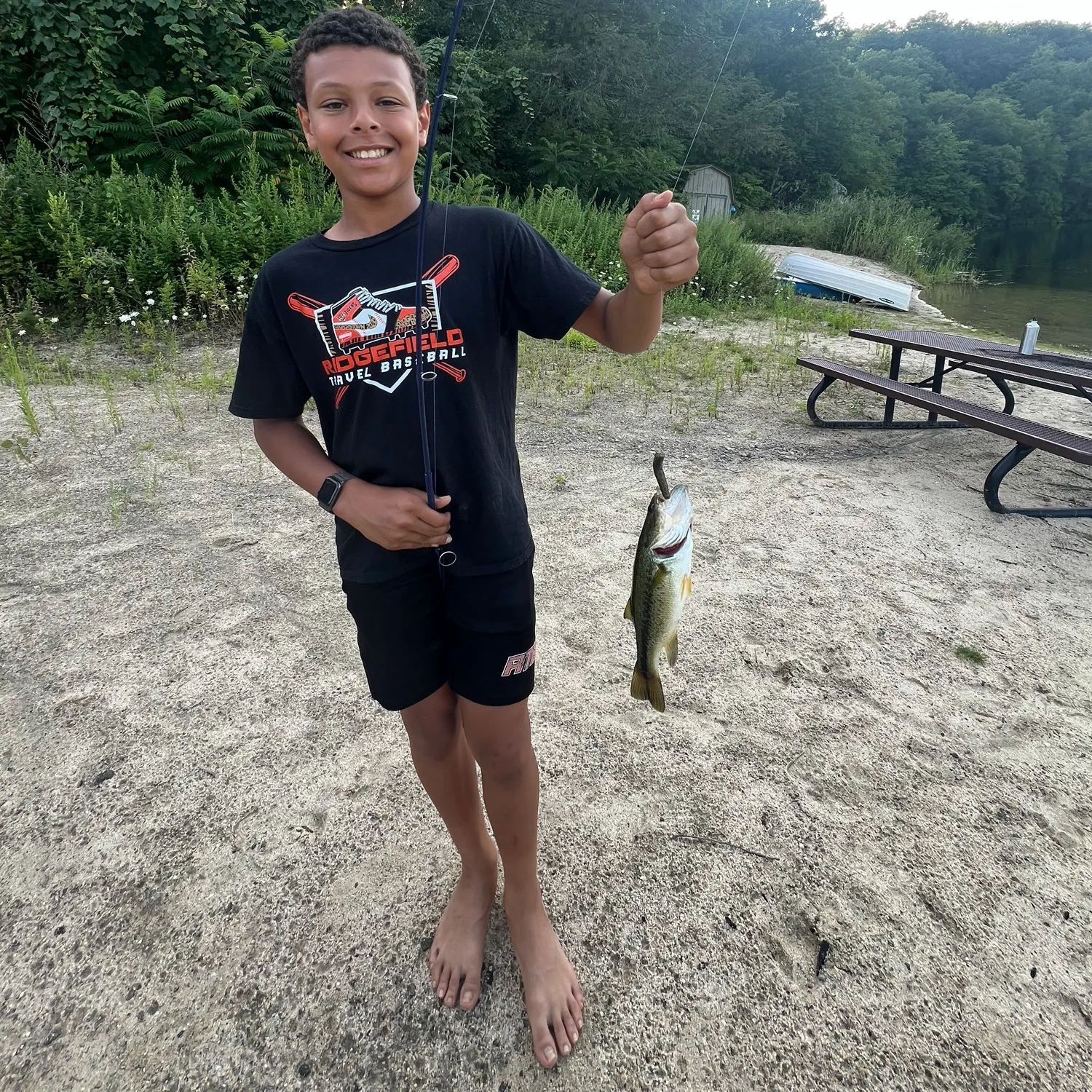 Largemouth bass caught on Fishbrain